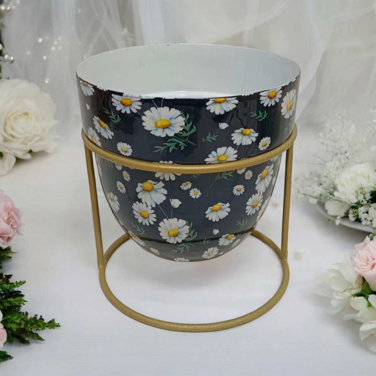 AcaciaHome 13cm Metal Plant Pot Stand
