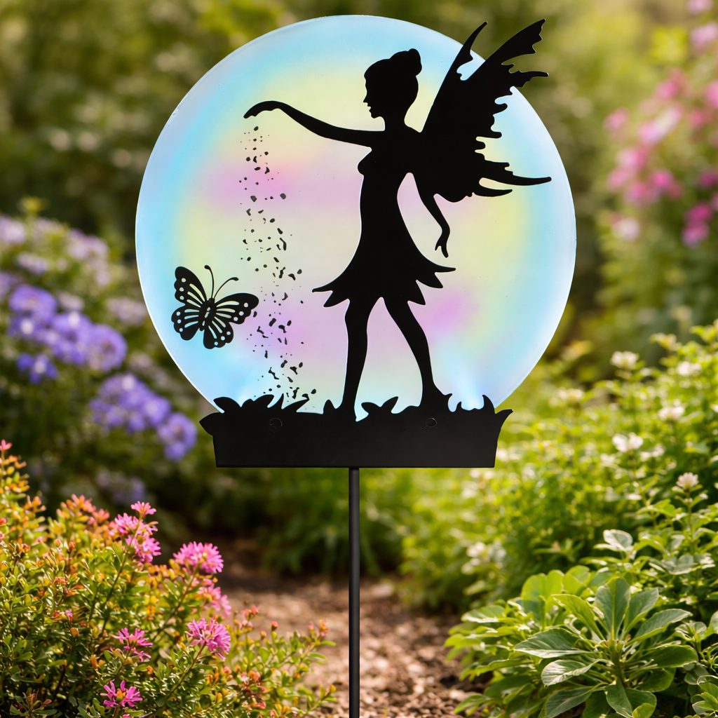 Avilo Solar Garden Stake Fairy – Magical Silhouette Light with Moonlike Glow
