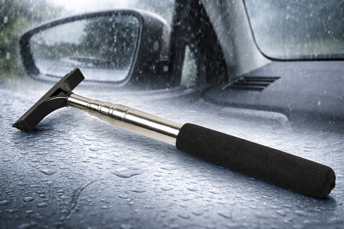Avilo Telescopic Car Wing Mirror Squeegee – Reach and Clear Your Car's Mirrors Easily