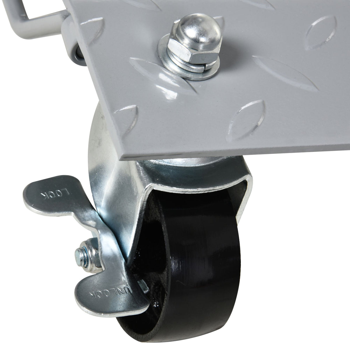 DURHAND Car Wheel Dollies with Lockable Swivel Casters, Set of 2, 680kg Capacity – Vehicle Moving Skates, Grey
