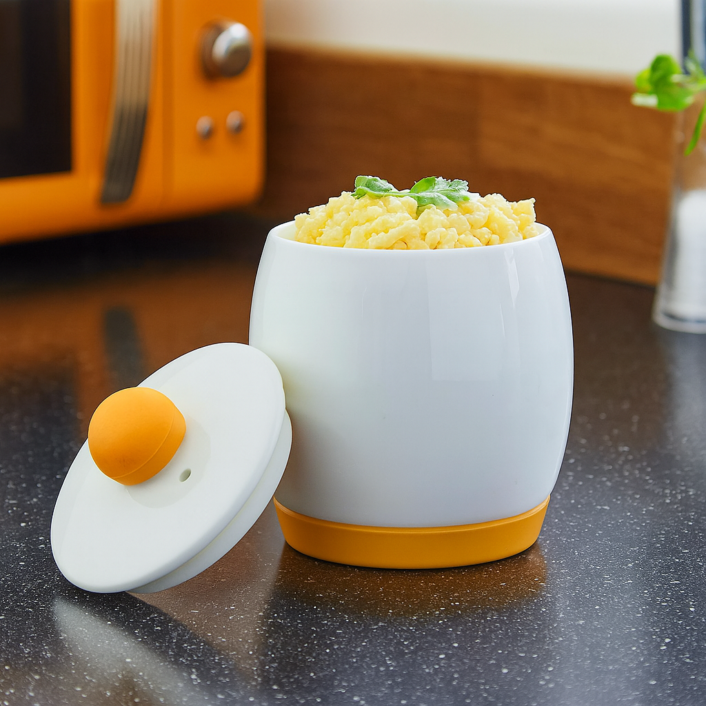 Avilo Ceramic Microwave Egg Cooker – Quick and Easy Scrambled Eggs, Kitchen Gadget