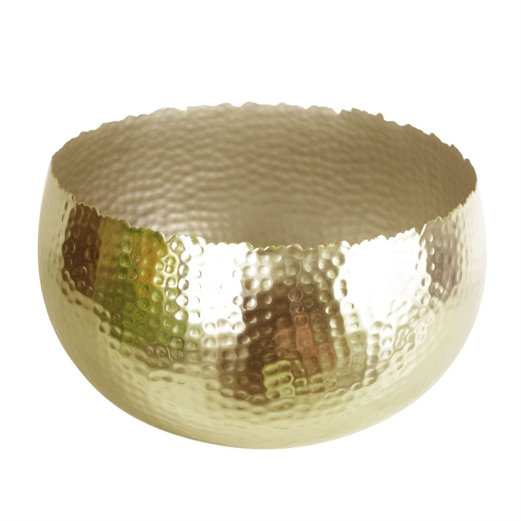 Leaf Artificial Christmas Poinsettias, Set of 3 x 40cm, with Large Gold Curved Metal Planter