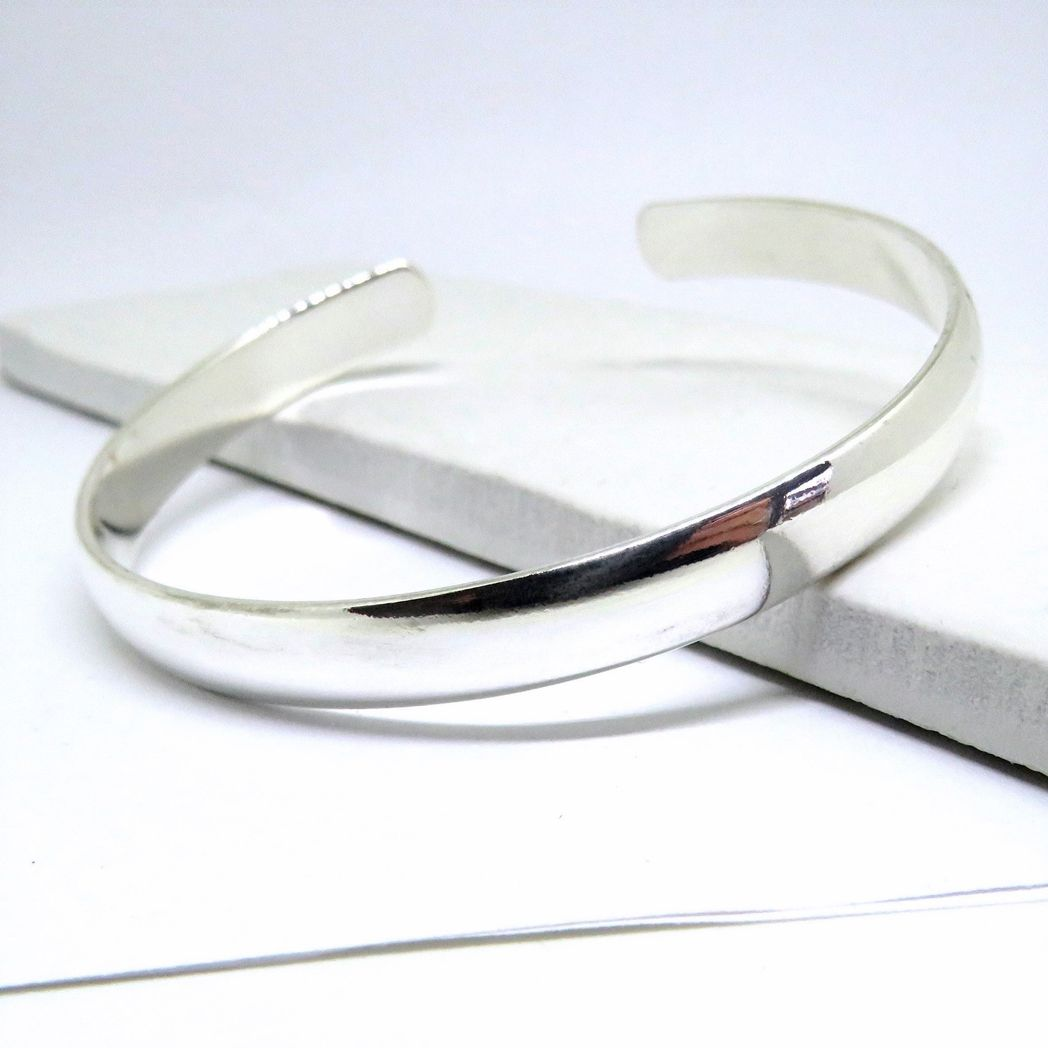 Aye Do Gifts Chunky Silver Bangle – Sterling Silver Plated Statement Bracelet for Women, Gift Boxed