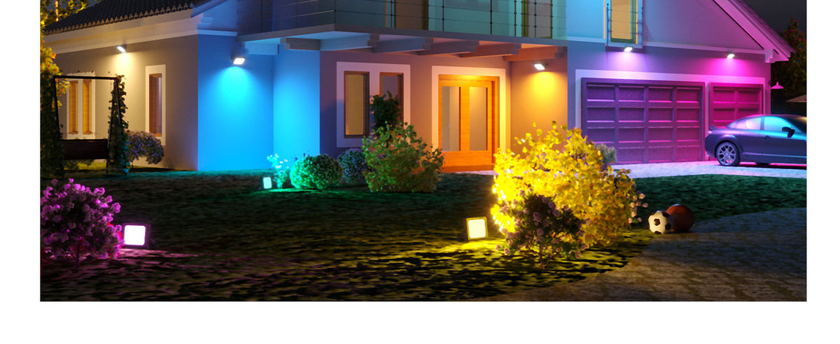GOVEE RGBICWW Smart LED Flood Lights, 4-Pack – 16 Million Colours, App & Alexa Control