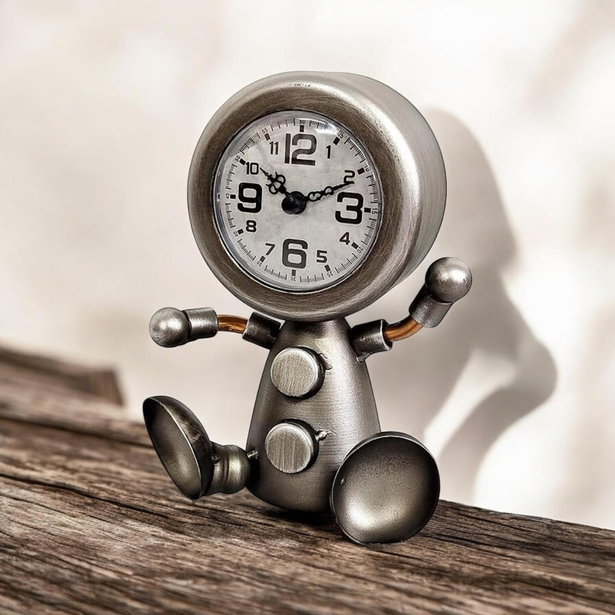 Silent Sweep Figure Mantel Clock – Fun, Modern Tabletop Clock for Kids' Room, Living Room or Office