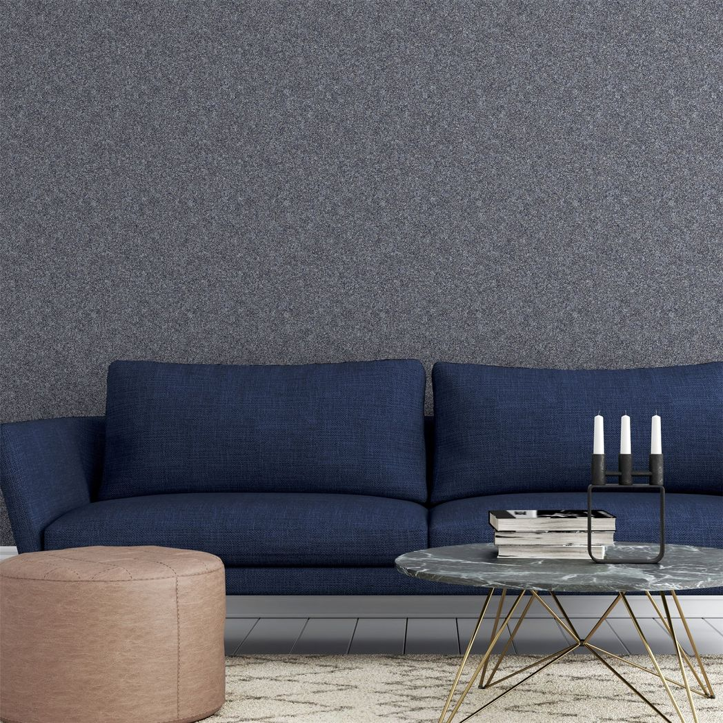 Arthouse Quartz Textured Heavyweight Vinyl Wallpaper with Beaded Glitter – Feature Wall or Full Room, Navy