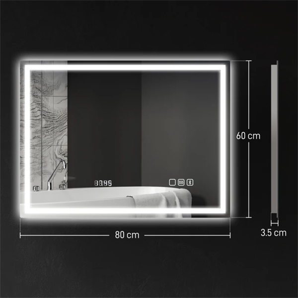 LED bathroom mirror with Bluetooth