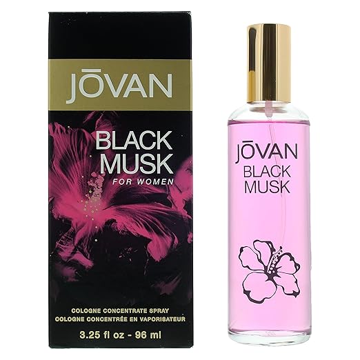 Jovan Black Musk for Women Cologne Spray 96ml β Musky, Floral Fragrance for Women
