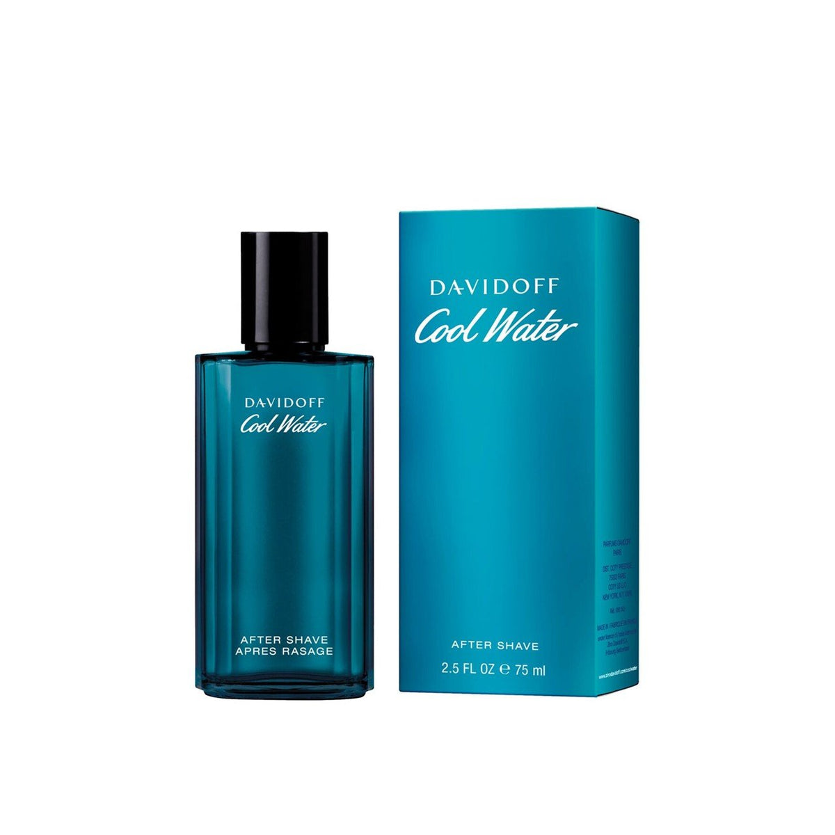 Davidoff Cool Water for Men Aftershave 75ml – Fresh Aquatic Fragrance with Mint, Lavender & Sandalwood