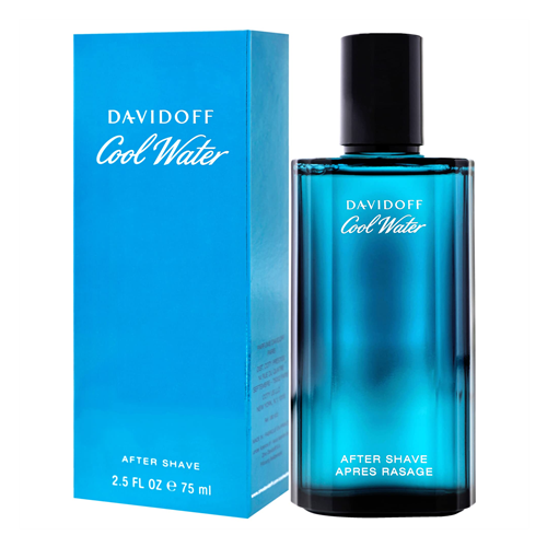 Davidoff Cool Water for Men Aftershave 75ml – Fresh Aquatic Fragrance with Mint, Lavender & Sandalwood