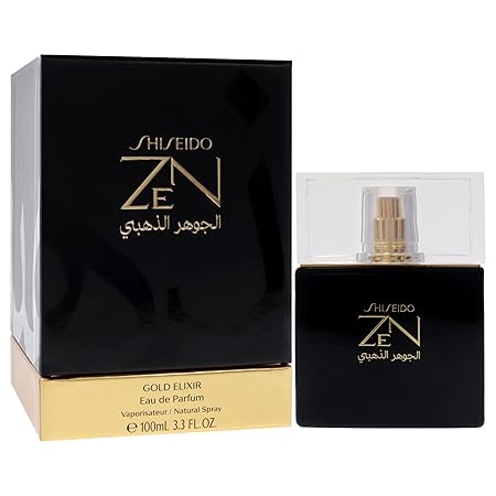 Shiseido Zen Gold Elixir Eau de Parfum Spray 100ml β Floral, Fresh & Citrus Fragrance for Women