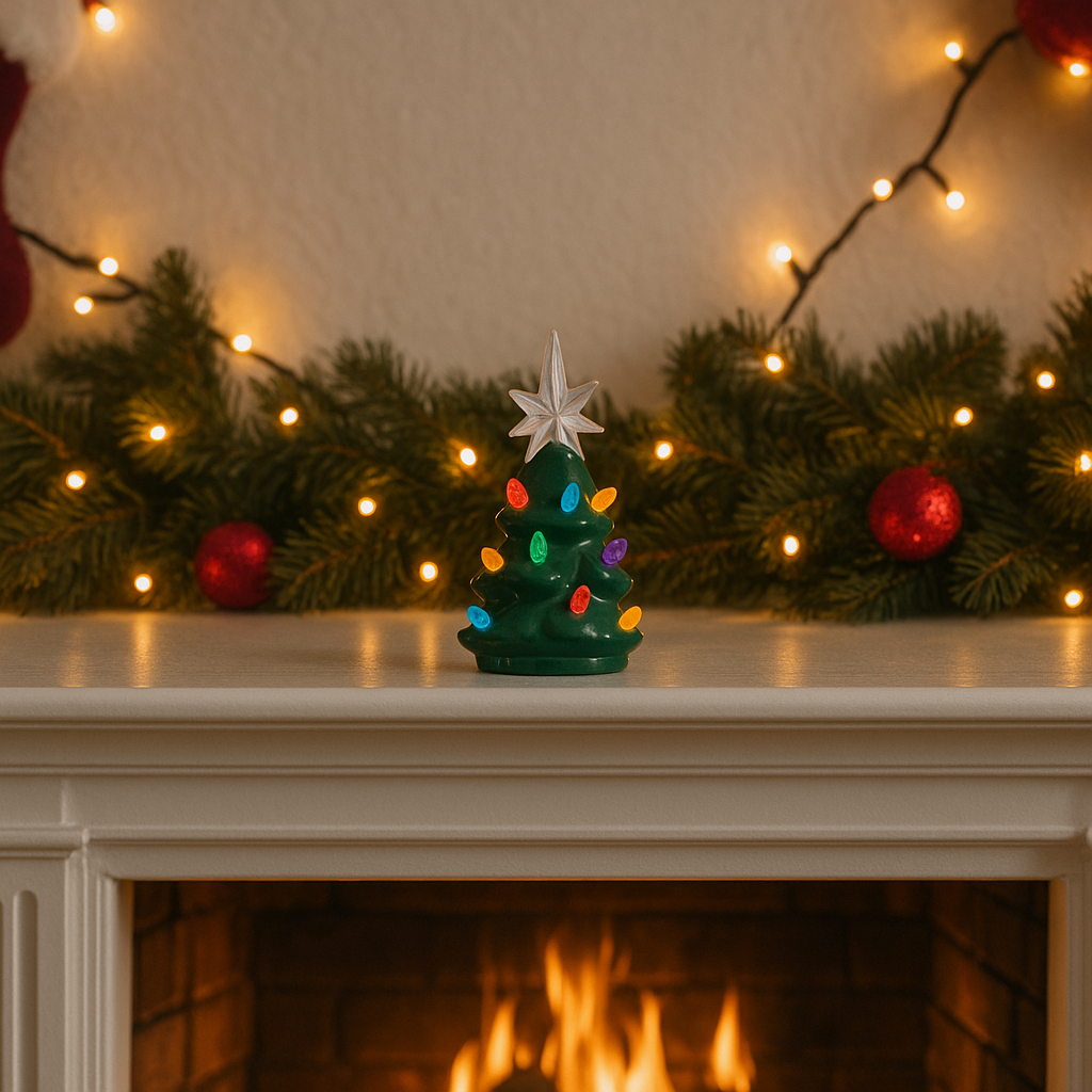 Avilo Lighted Ceramic Christmas Tree – Festive Holiday Season Home Decoration