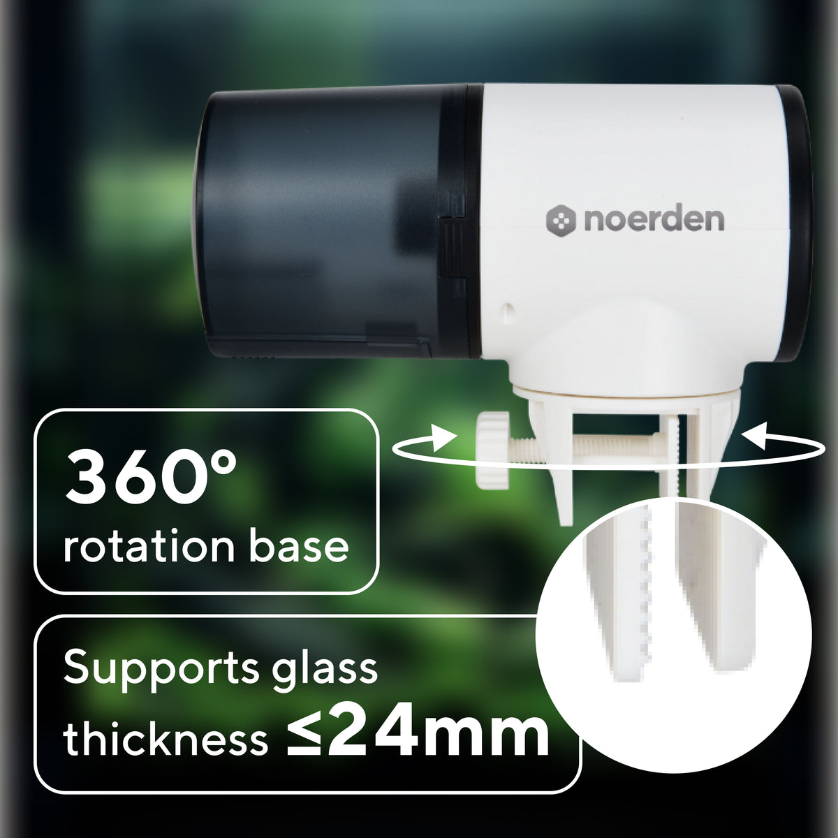 Splashy Automatic Fish Feeder with Programmable 12/24-Hour Timer, 200ml Container & Clamp Mount – Aquarium