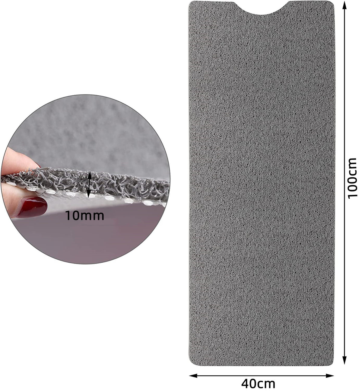Textured Loofah Effect Bathtub Mat with Slip-Resistant Base – Exfoliating, Quick-Drying Shower Mat