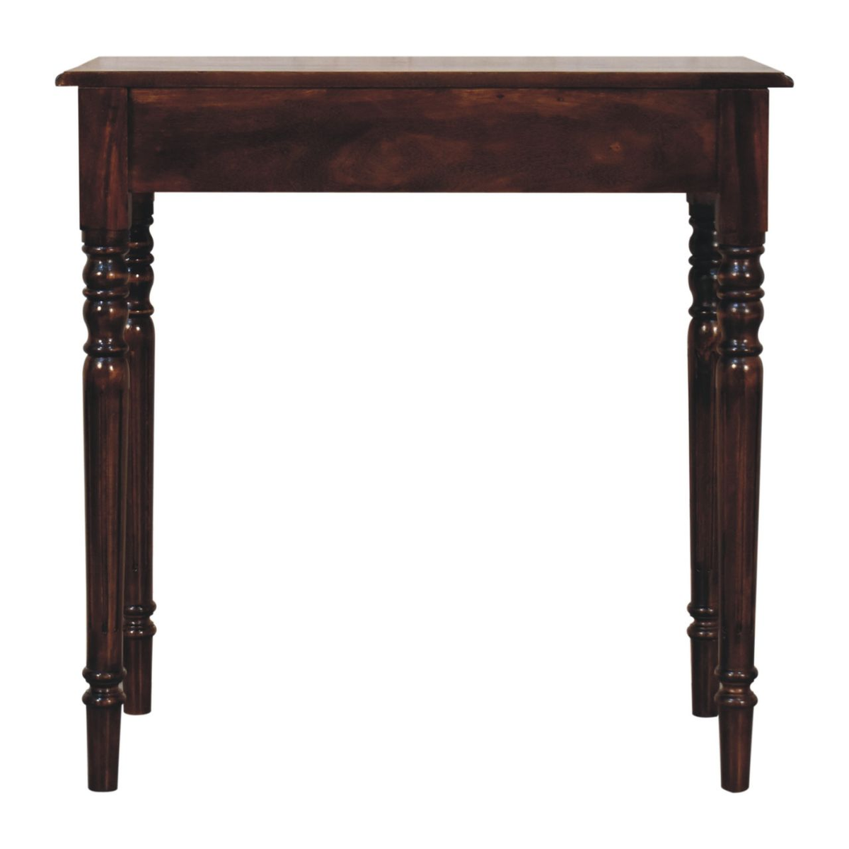 Artisan Furniture Solid Wood California Walnut Writing Desk with 1 Drawer – Vintage French Style, Dark Brown