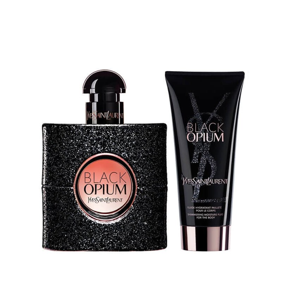 YSL Black Opium Gift Set – Eau de Parfum 50ml and Body Lotion 50ml, Coffee, Jasmine and Vanilla Fragrance