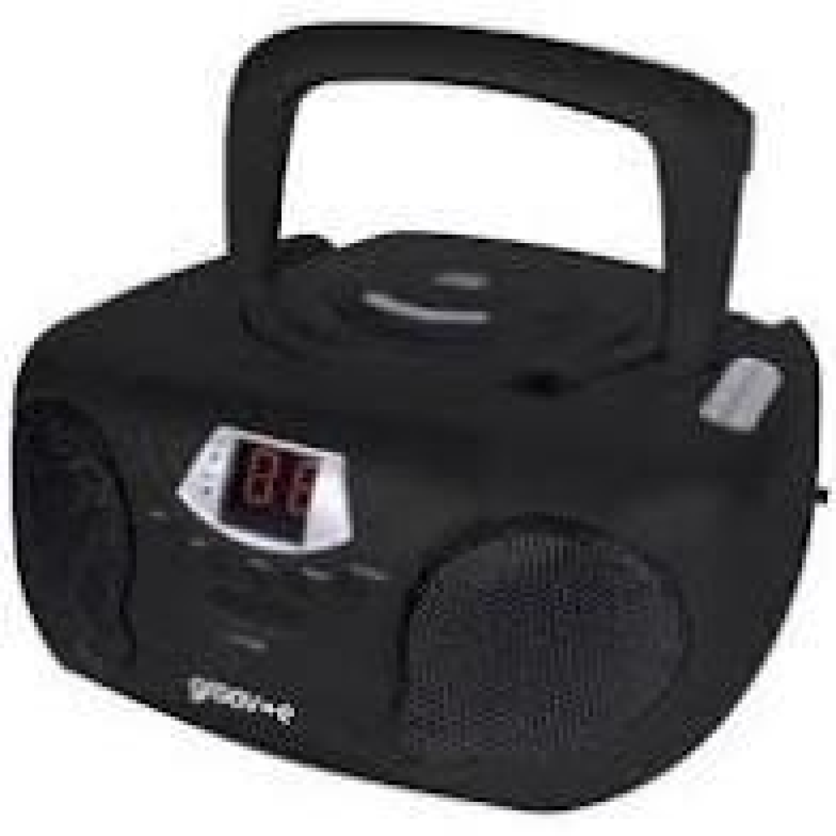 Groov-e Original Boombox Portable CD Player with AM/FM Radio, Aux-In and Headphone Socket – Black