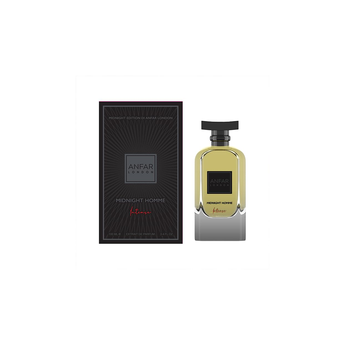 Anfar London Midnight Homme Intense Extrait de Parfum for Men 100ml – Woody Spicy Fragrance