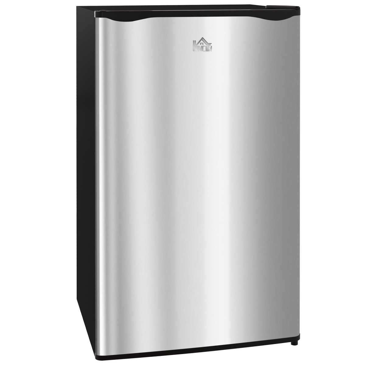 HOMCOM 91L Freestanding Under Counter Fridge with Adjustable Shelves & Salad Drawer – Silver Tone