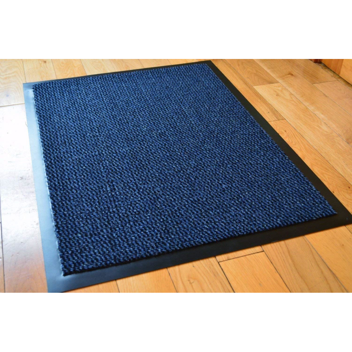 Heavy-Duty Non-Slip Barrier Mat 90 x 120cm with PVC Edge & Backing – Dirt Absorbent Entrance Mat, Blue