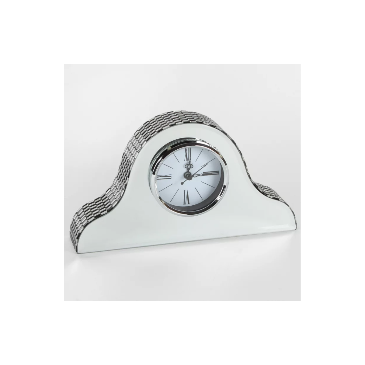 Hestia Glass Mirror Napoleon Mantel Clock