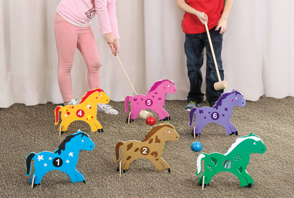 Avilo All Wood Pony Croquet Set – Classic Lawn Game with a Modern Redesign for Family Fun