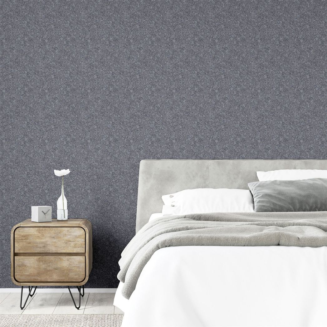 Arthouse Quartz Textured Heavyweight Vinyl Wallpaper with Beaded Glitter – Feature Wall or Full Room, Navy
