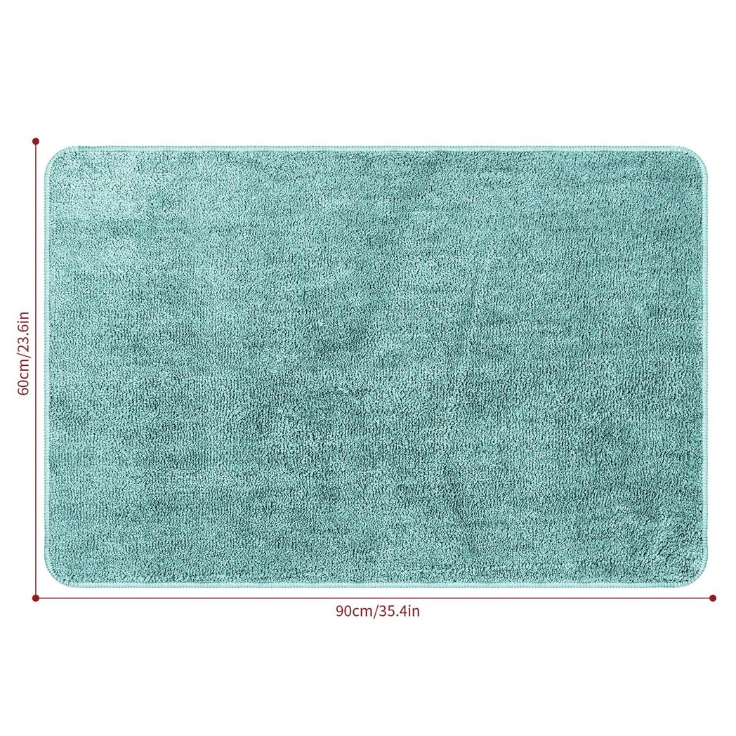 Vinsani Ultra Soft Microfibre Bath Mat 60x90 – Fluffy, Dense Pile Bathroom Mat, Light Blue