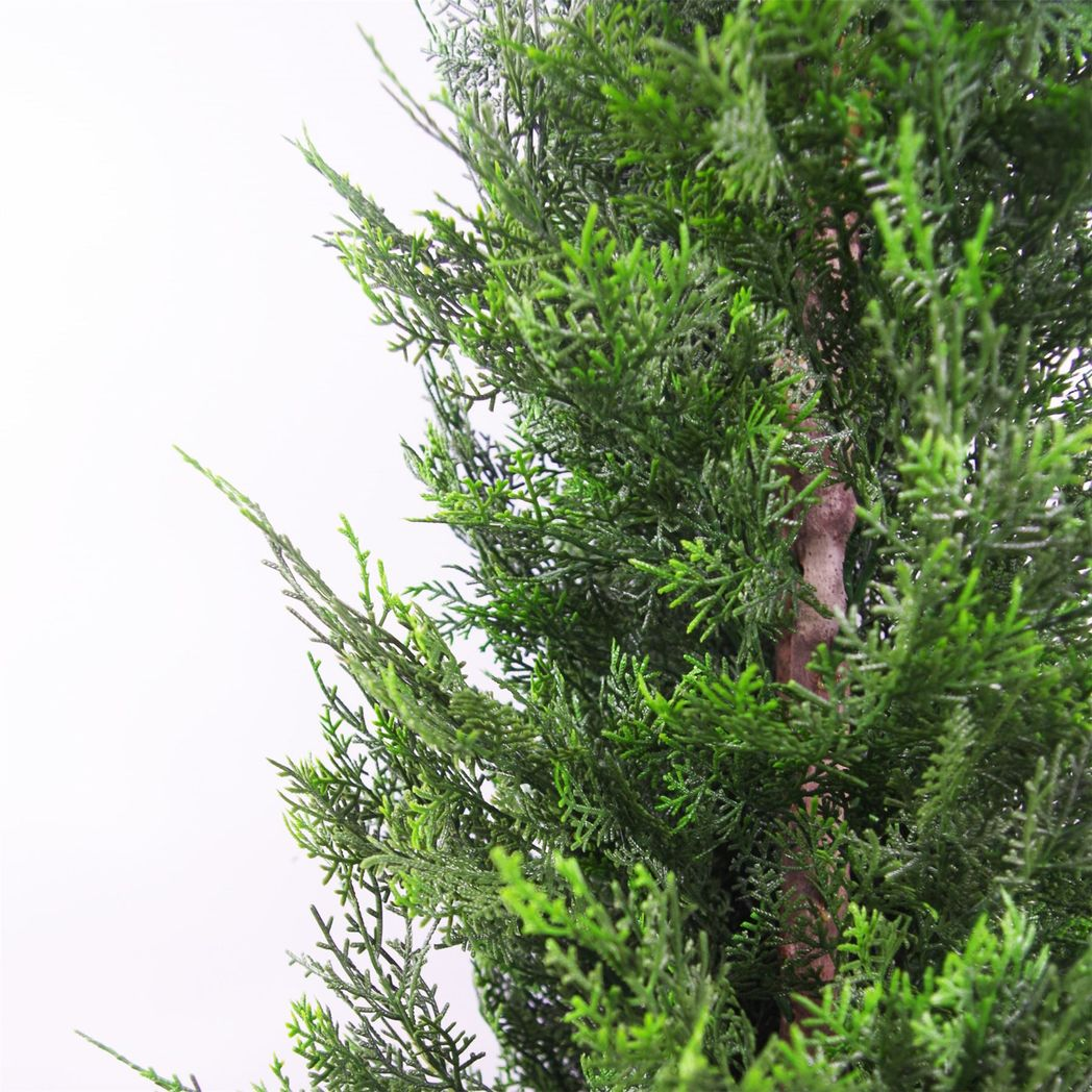 Artificial Cypress Topiary Tree, 120cm with Realistic Foliage & Wired Stems – Indoor or Sheltered Outdoor Use