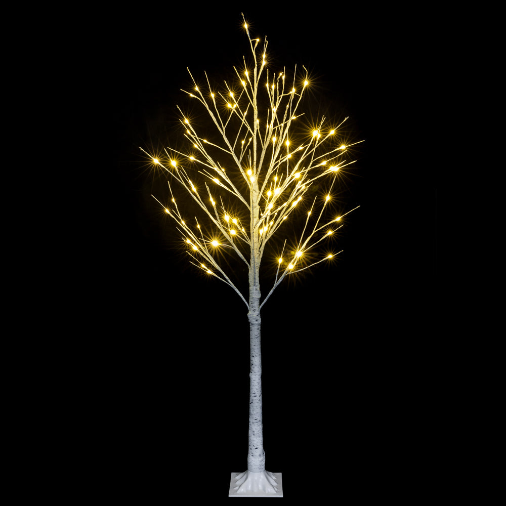 6ft Pre-Lit Snowflake Christmas Tree with 96 LED Lights – Reusable Festive Decoration, Easy to Assemble and Store