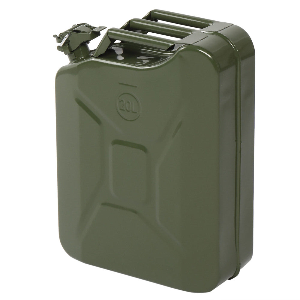 20L Portable Fuel Storage Can with Spout – American-Style Petrol & Diesel Jerry Can, Army Green