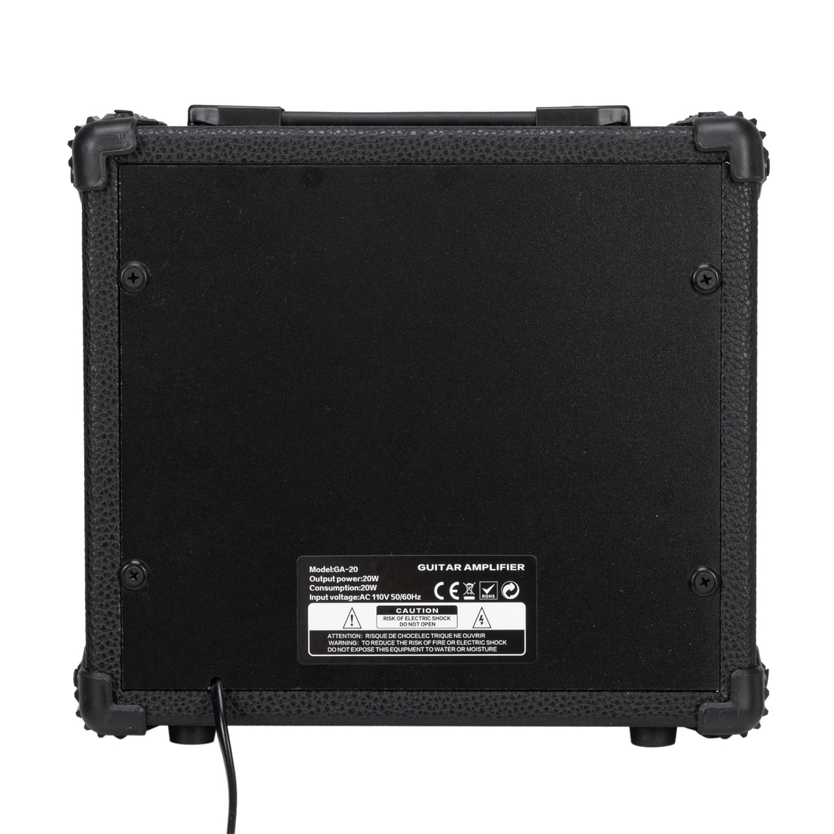 Glarry 20W Electric Guitar Amplifier with 6.5-Inch Speaker, Headphone & AUX Jacks – Practice Amp, Black