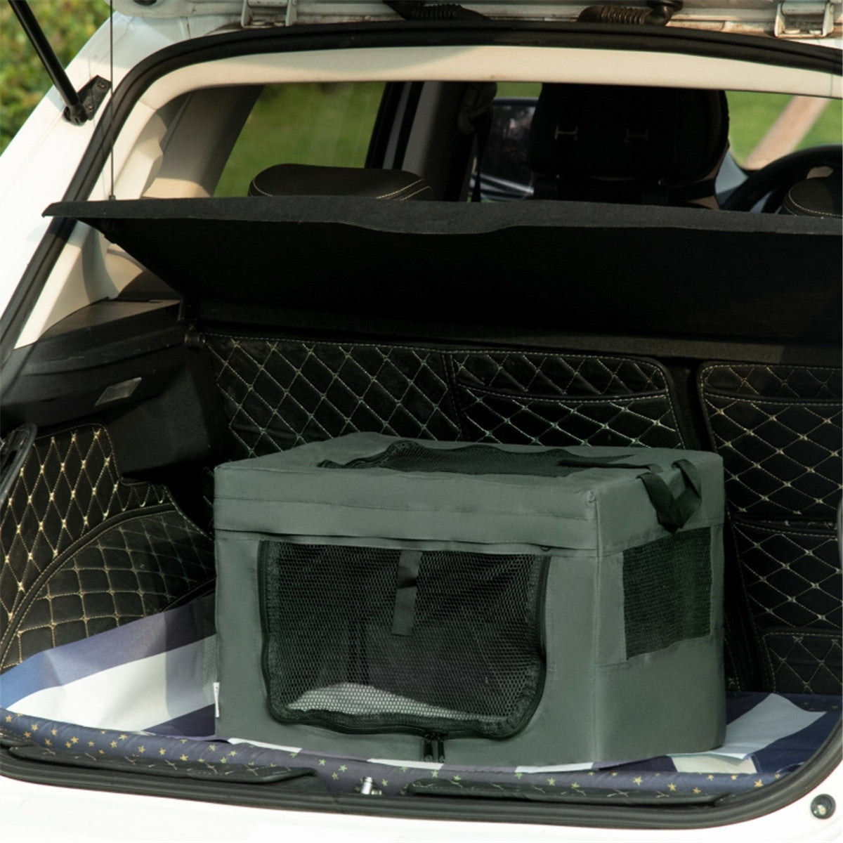 Portable Pet Carrier Bag with Removable Cushion, 3 Doors & Mesh Window – Miniature Dogs, Grey