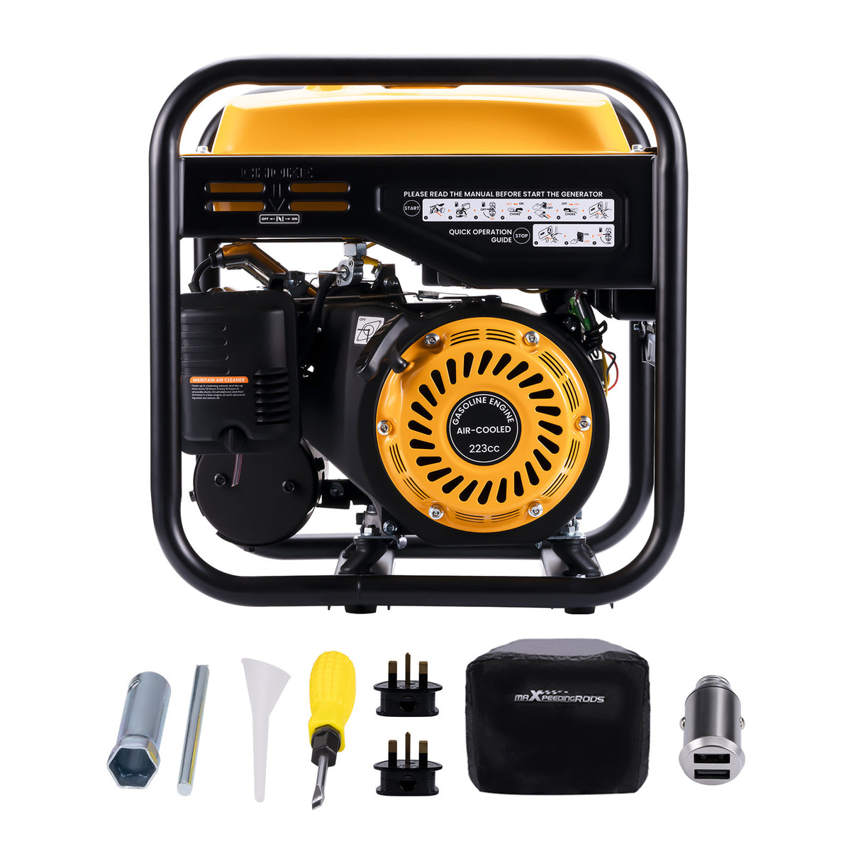 3500W Petrol Inverter Generator with 4-Stroke Engine, Multi-Function Display & USB Outlets – Camping, RV, Home Backup