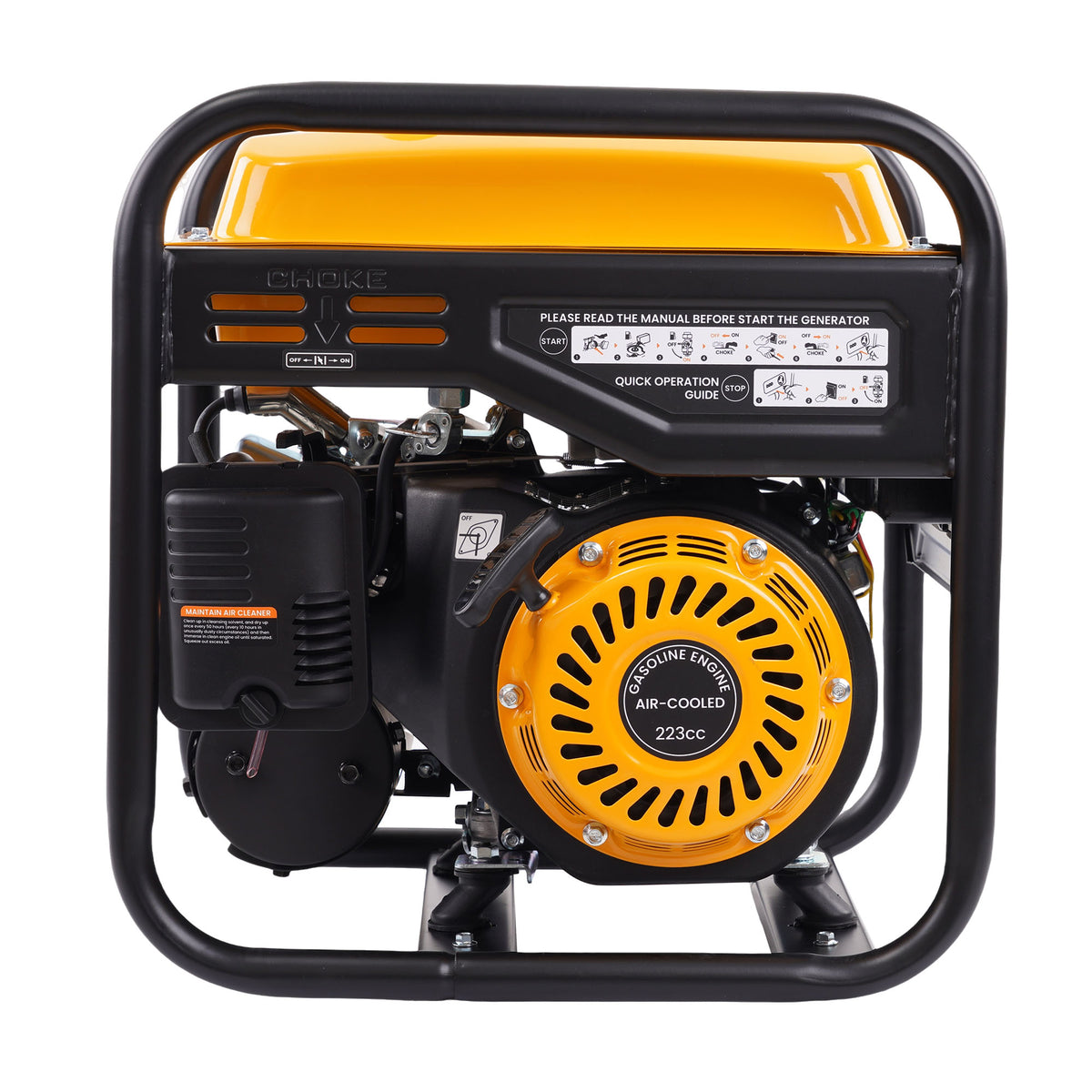 Petrol Inverter Generator 3500W Peak, 3200W Rated with Low Noise & LED Display – Portable Camping Power