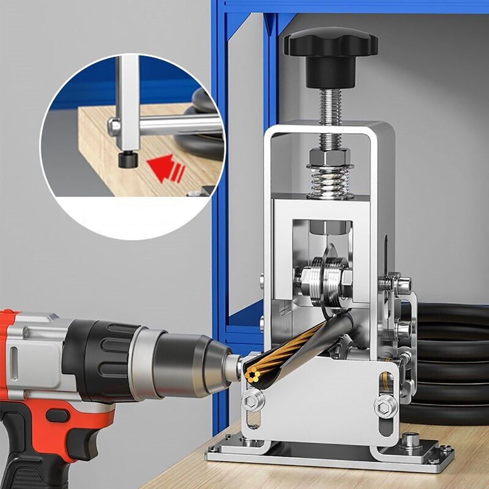 Manual Wire Stripping Machine for 1–20mm Cable – Hand Crank or Drill Powered Copper Wire Stripper