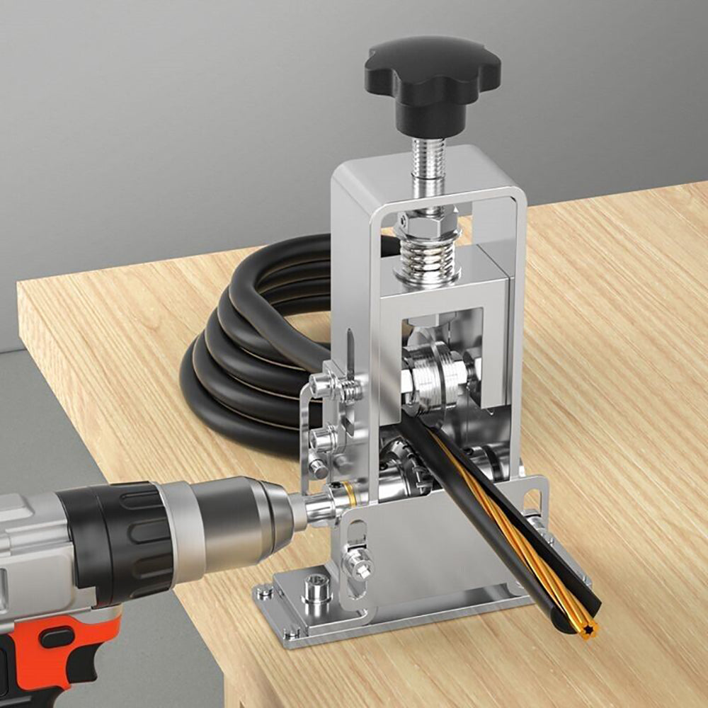 Manual Wire Stripping Machine for 1–20mm Cable – Hand Crank or Drill Powered Copper Wire Stripper