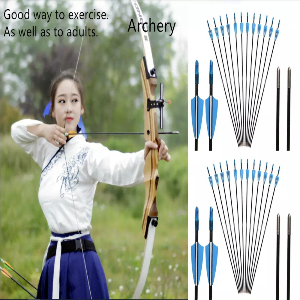 Fibreglass Archery Arrows, Pack of 30, 79cm – Target Practice Arrows for Compound & Recurve Bows, Red