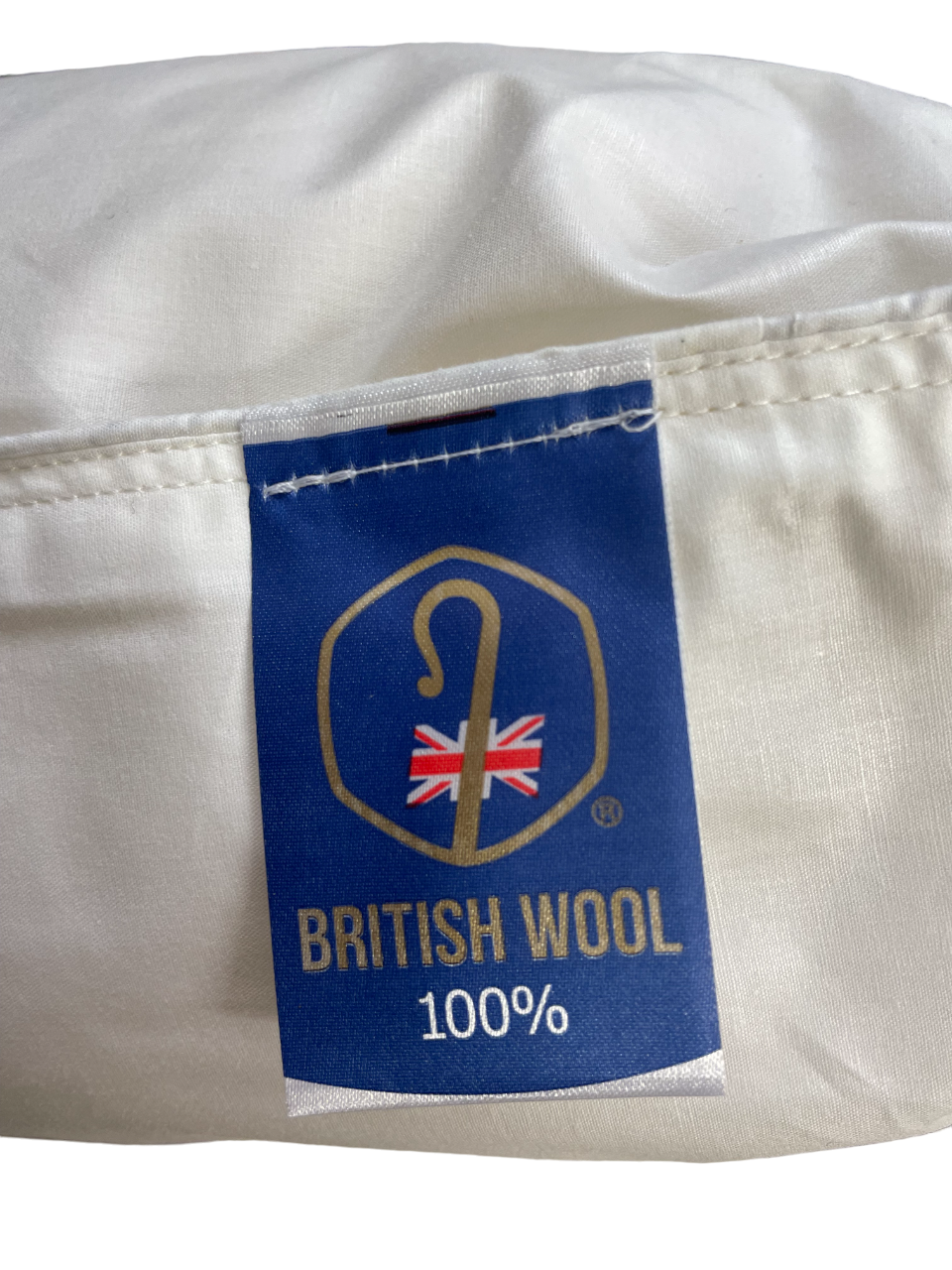 Harwoods Firm Wool Pillow with Yorkshire Wool Filling & 233 Thread Count Cotton Case – 900g