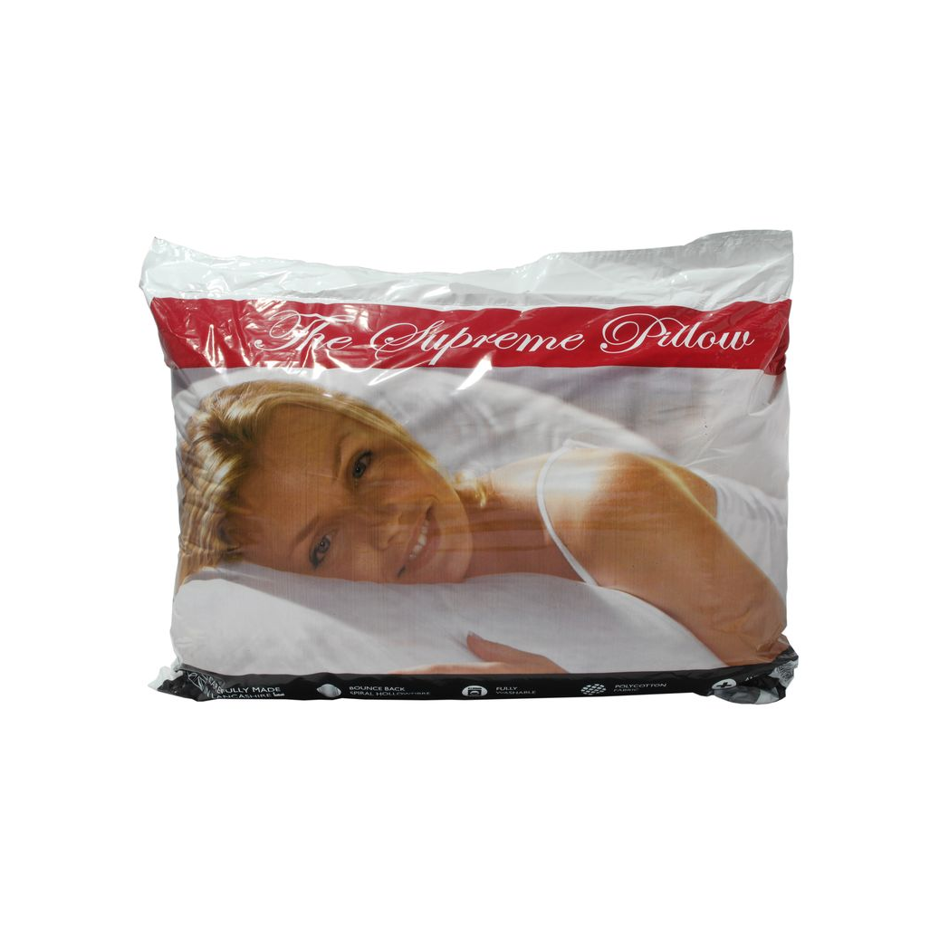 Harwoods Supreme Hotel Style Pillow – Firm Hollowfibre Bedding