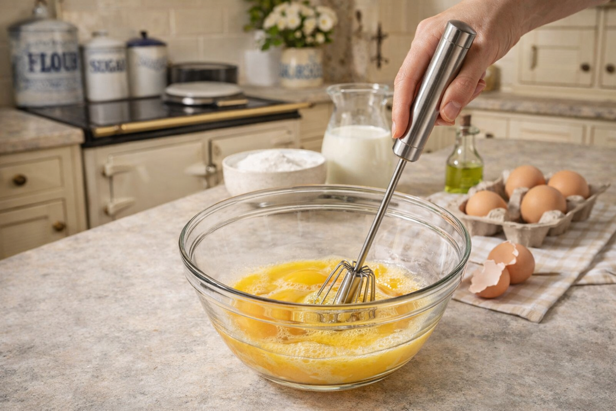 Avilo Whip and Whisk Set of 2 – Kitchen Whisks for Whipping, Blending and Frothing