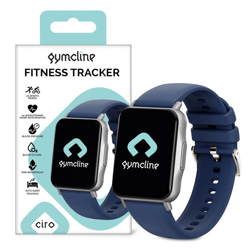 Gymcline Ciro Fitness Tracker with 1.69" Touchscreen, 25 Sports Modes & IP68 Water Protection, Navy