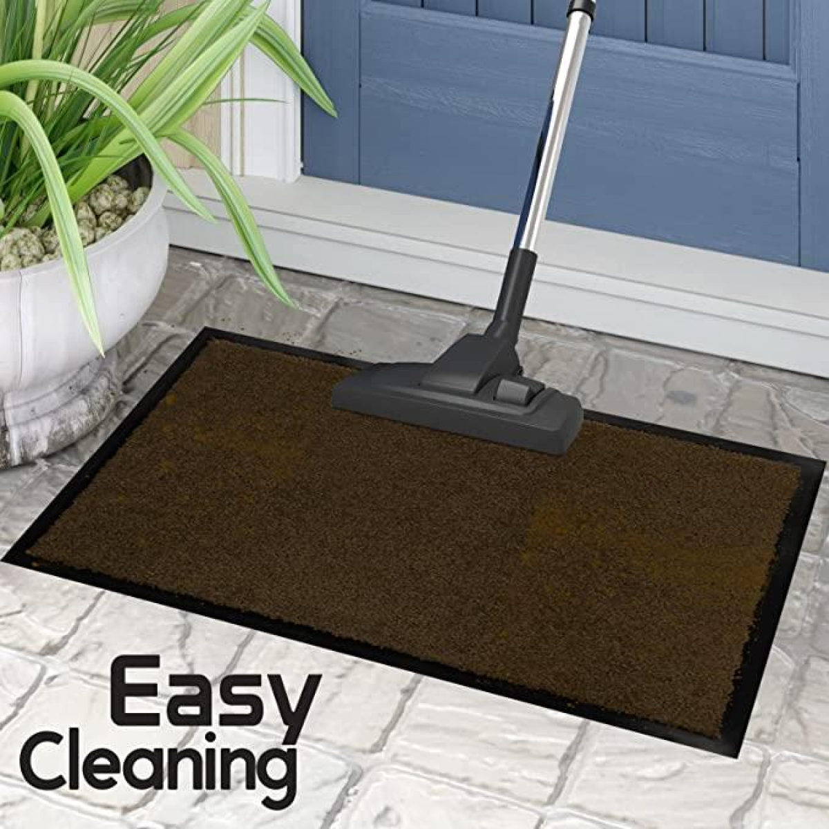 Arran Barrier Door Mat 120 x 180cm with Non-Slip Nitrile Rubber Backing – Dirt Trapping Entrance Mat, Brown