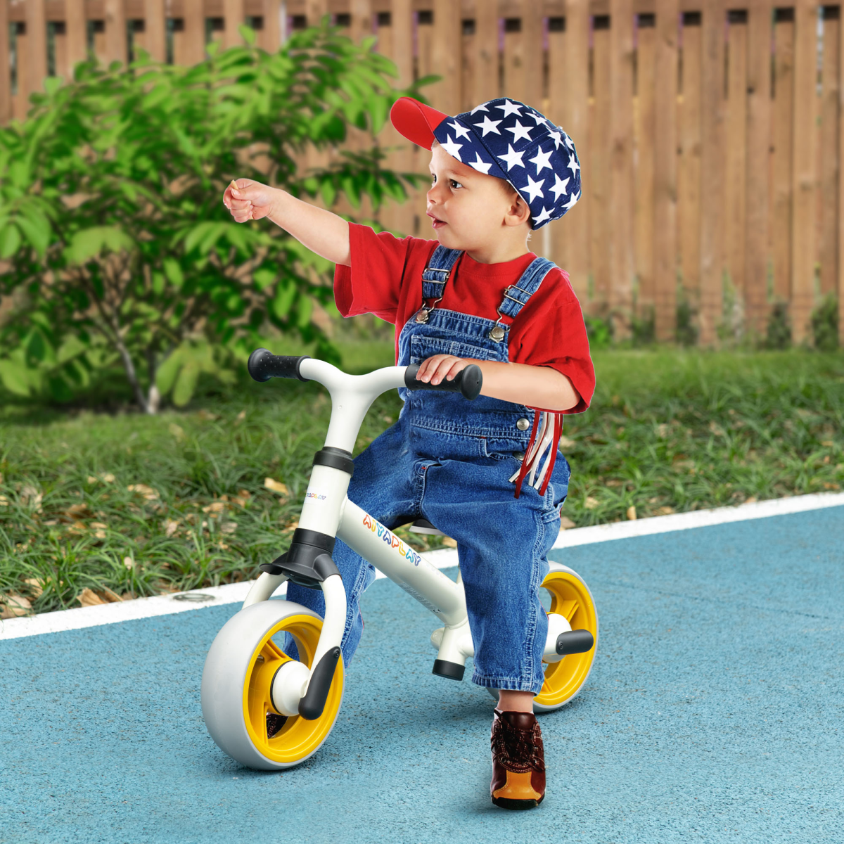 AIYAPLAY 8" Baby Balance Bike with Adjustable Seat & Puncture-Free EVA Wheels – Toddler Ride-On, Orange