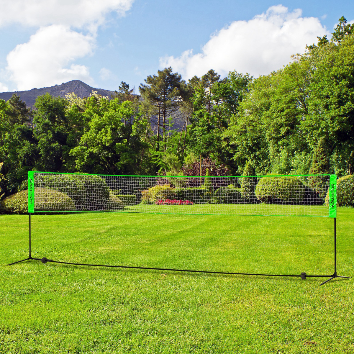 SPORTNOW Badminton Net Set with Height Adjustable Net, Rackets & Balls – Pickleball & Volleyball Garden Game