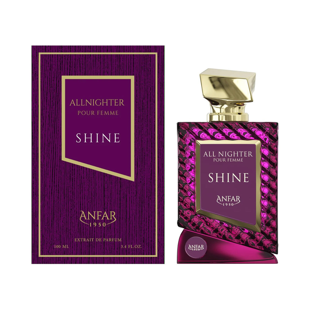 Anfar All Nighter Shine - Extrait de Parfum 100ml – Fresh & Citrus, Floral Fragrance for Women