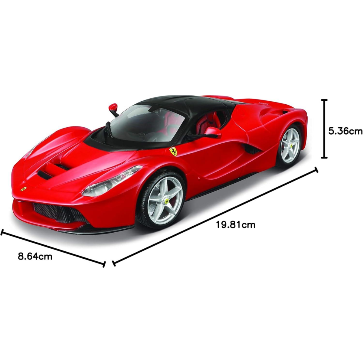 Maisto 1:24 Scale LaFerrari Model Car Building Kit – Diecast & Plastic, No Glue Needed, Red/Black