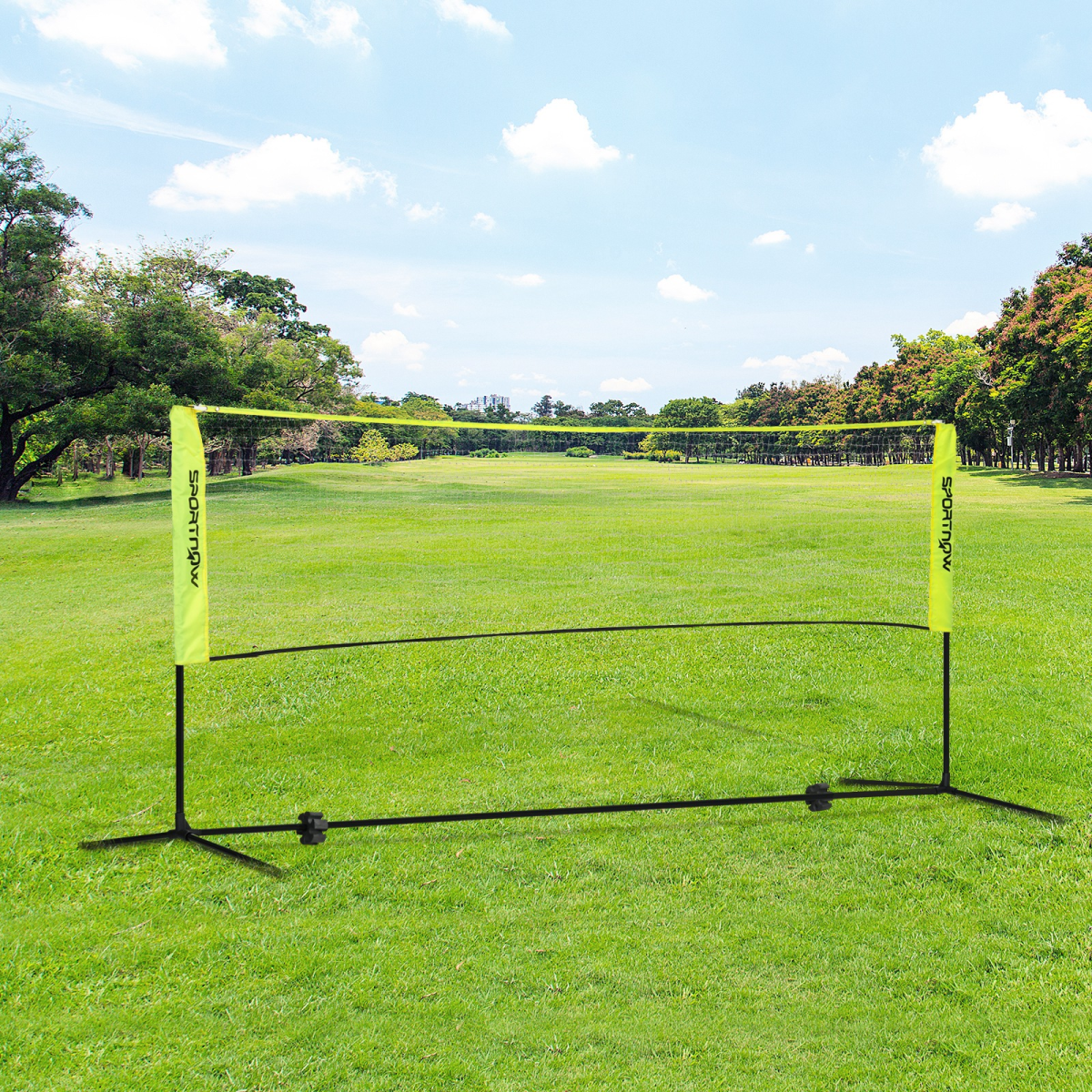 SPORTNOW 3m Badminton Net with Adjustable Height & Carry Bag – Sports Net for Tennis, Pickleball & Volleyball