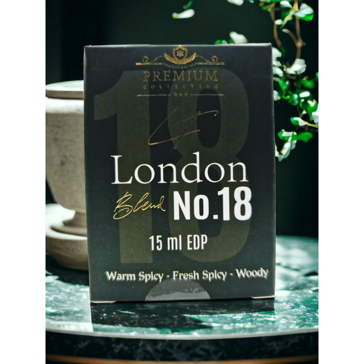 Livfragrance Blend No.18 London Eau de Parfum Oil-Based Leather, Spice & Tobacco Travel Fragrance 15ml β Leather & Tobacco, Oud Fragrance for Men