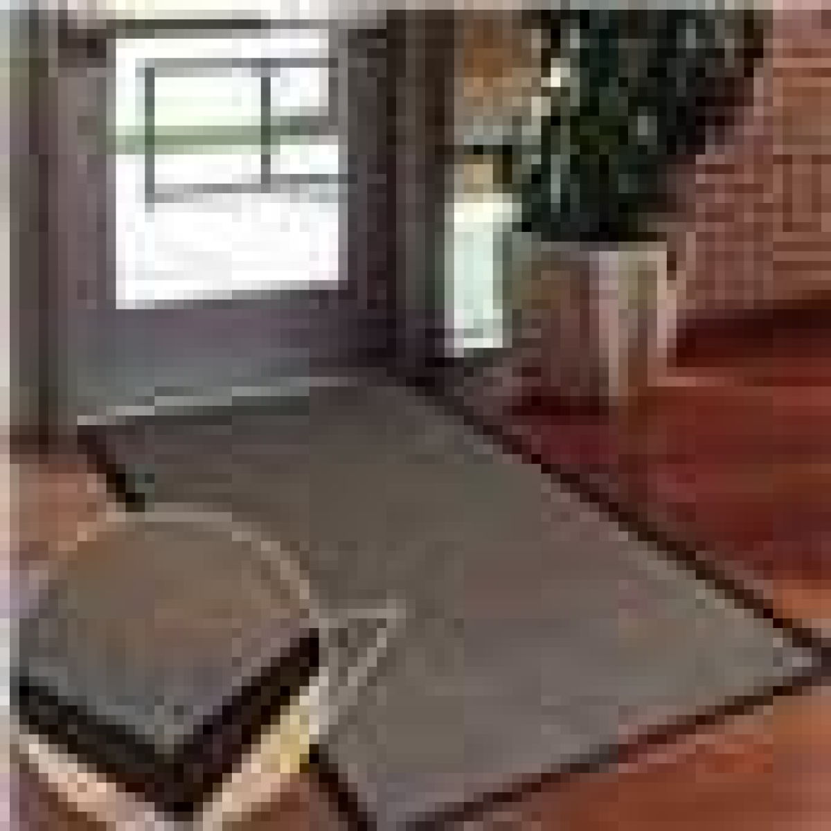 Heavy-Duty Non-Slip Barrier Mat with PVC Edge and Backing, 90 x 120 cm – Dirt Absorbent Door Mat, Brown
